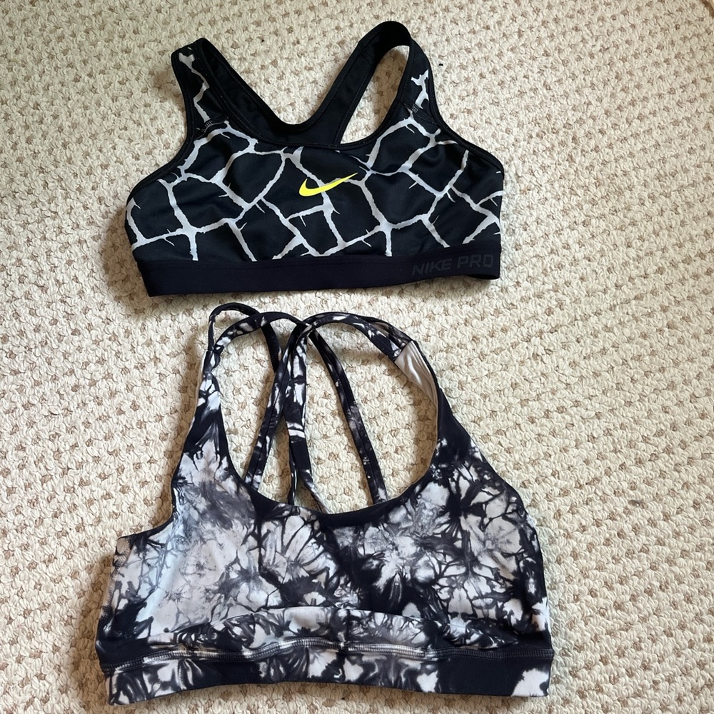 Lululemon and Nike sports bra
